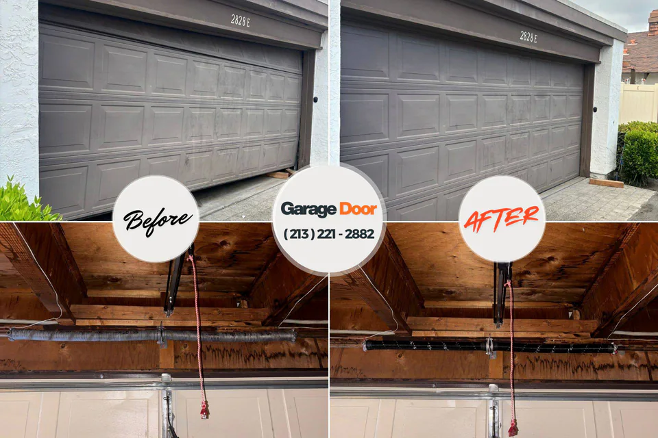 Before and after: garage door repair Clermont County